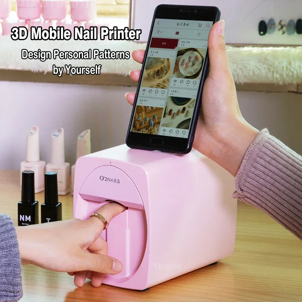 Home Office Printer - Smart Nail Printer 3D Portable Mobile