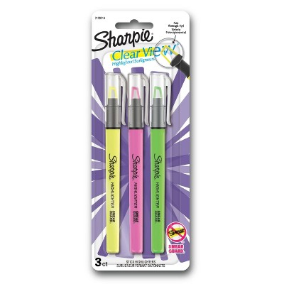 Home Office With View - Clear View 3pk Highlighters Fine Chisel
