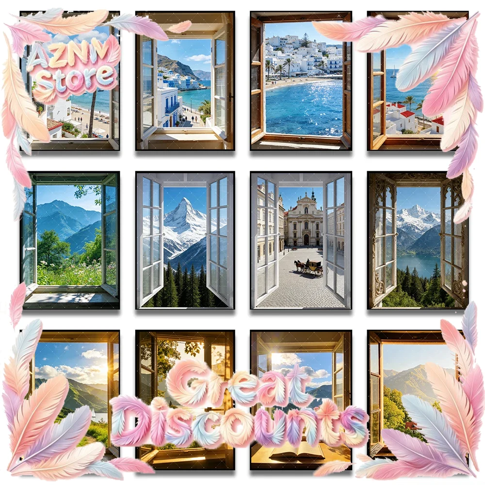 Home Office With View - Open Window Poster Print For Living
