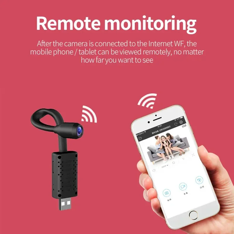Home Office With View - 4K Mini USB WiFi Camera Portable