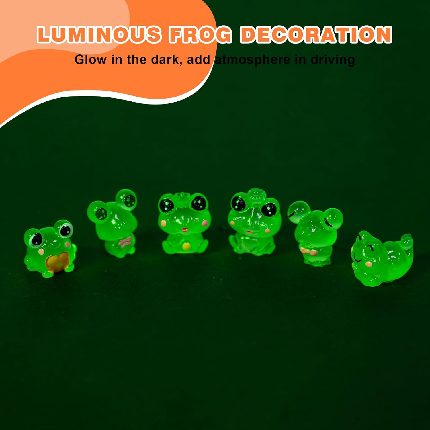 6PCS Fun Luminous Frog Car Das - Home Office With View recension och pris