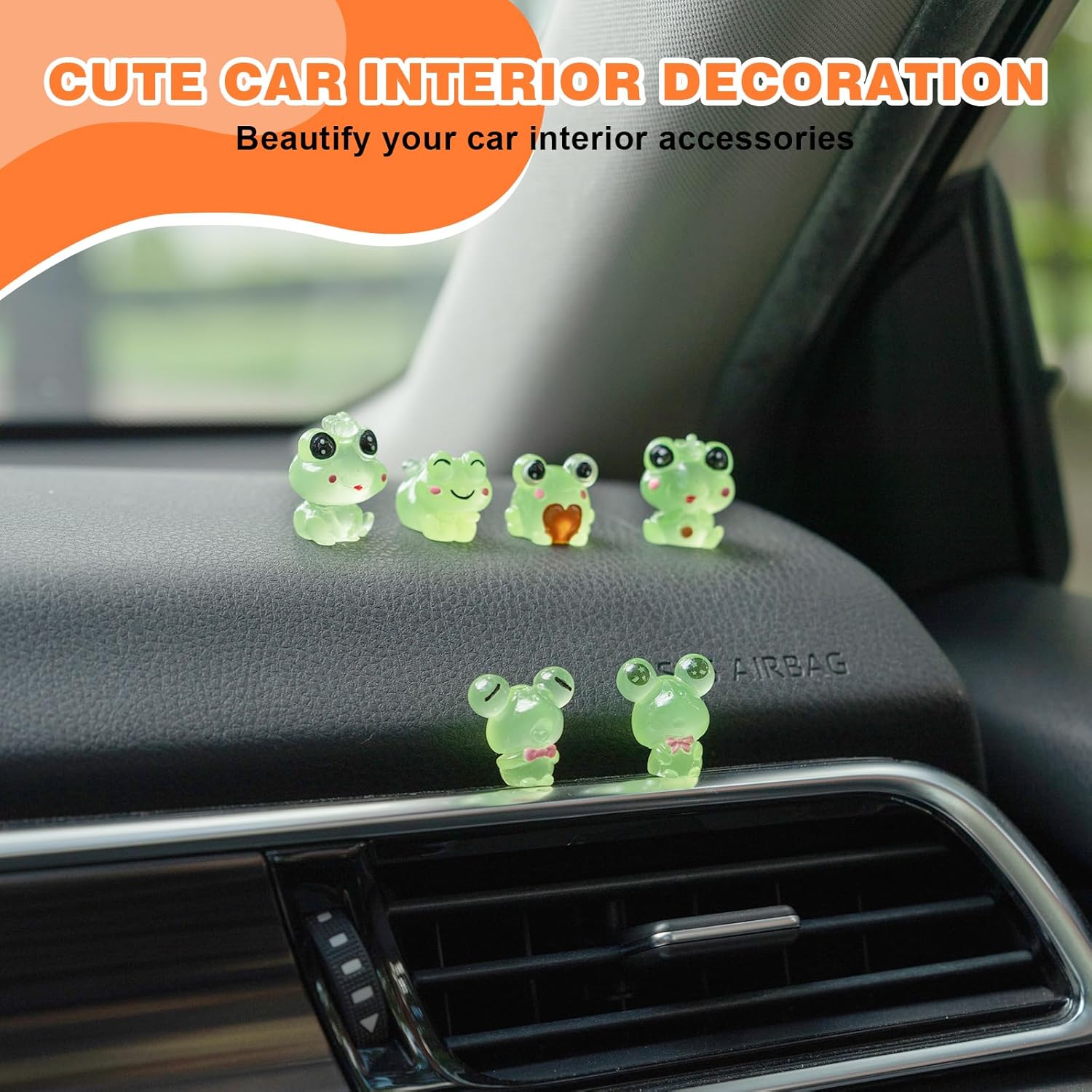 6PCS Fun Luminous Frog Car Das - Home Office With View recension och pris