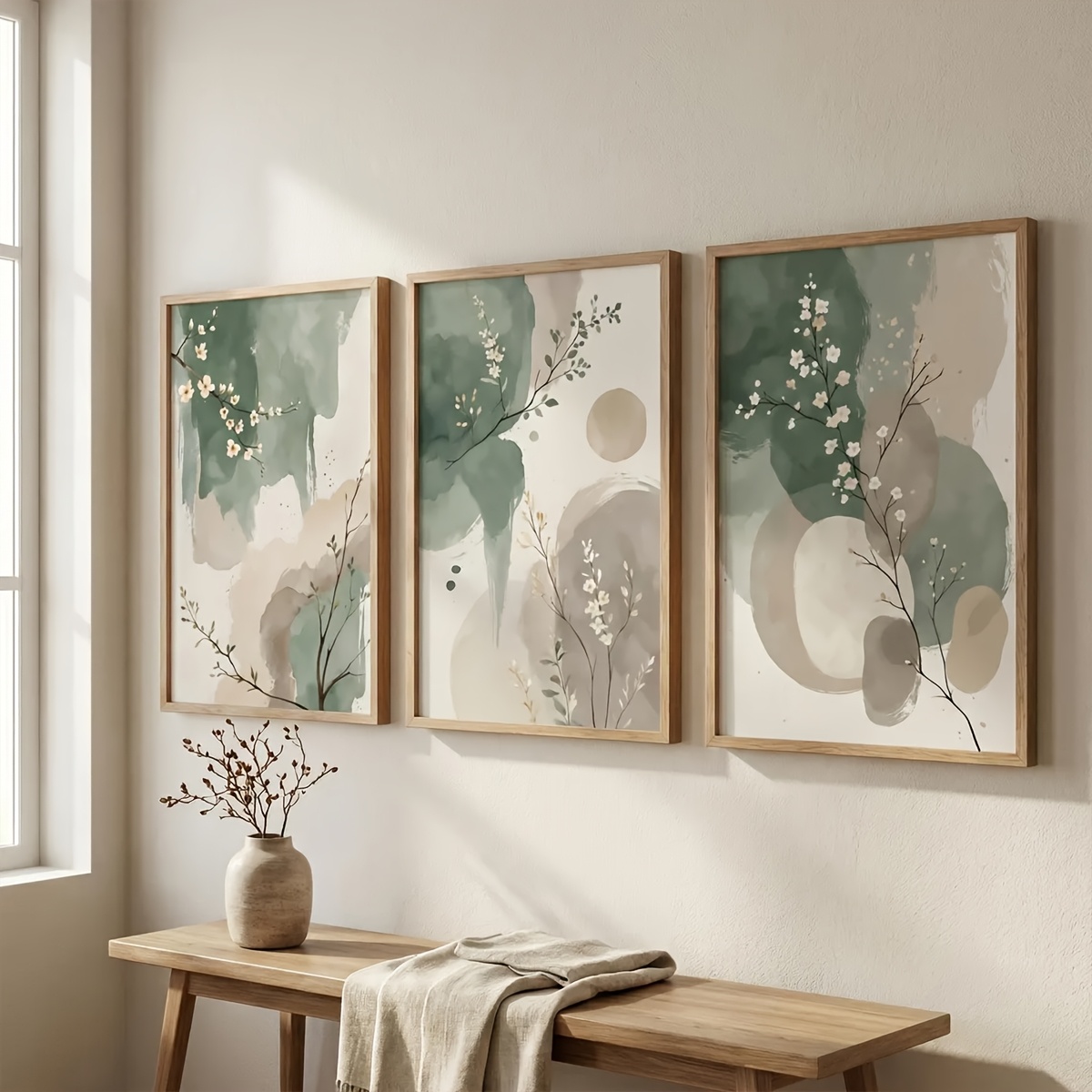 3pcs Japanese-Style Plant Canv - Home Office Image recension och pris