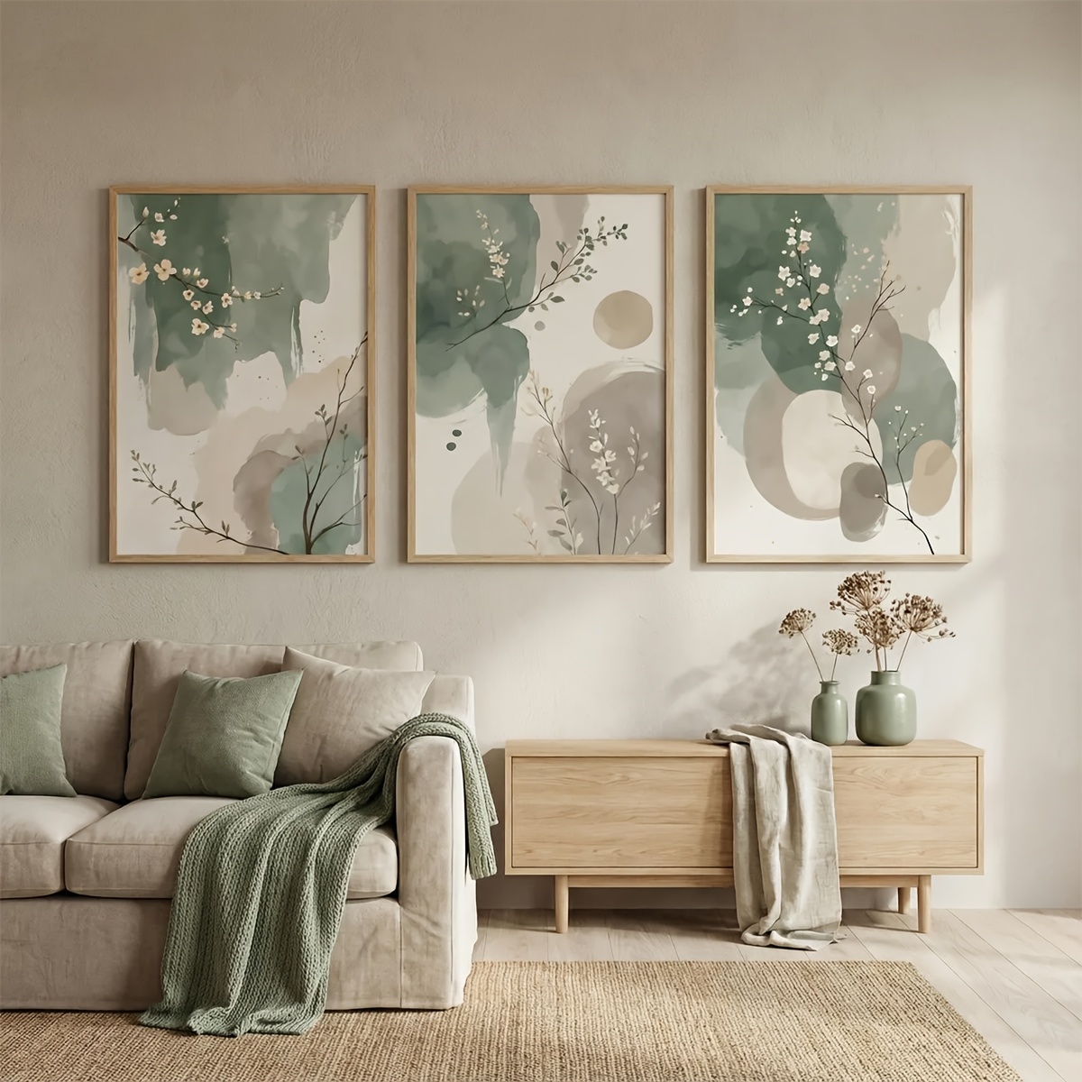 3pcs Japanese-Style Plant Canv - Home Office Image recension och pris