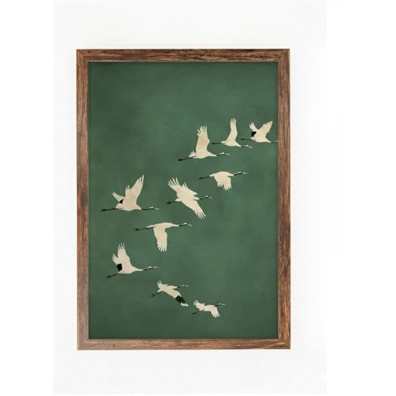1pc Japandi Crane Vintage Love - Home Office Japandi recension och pris