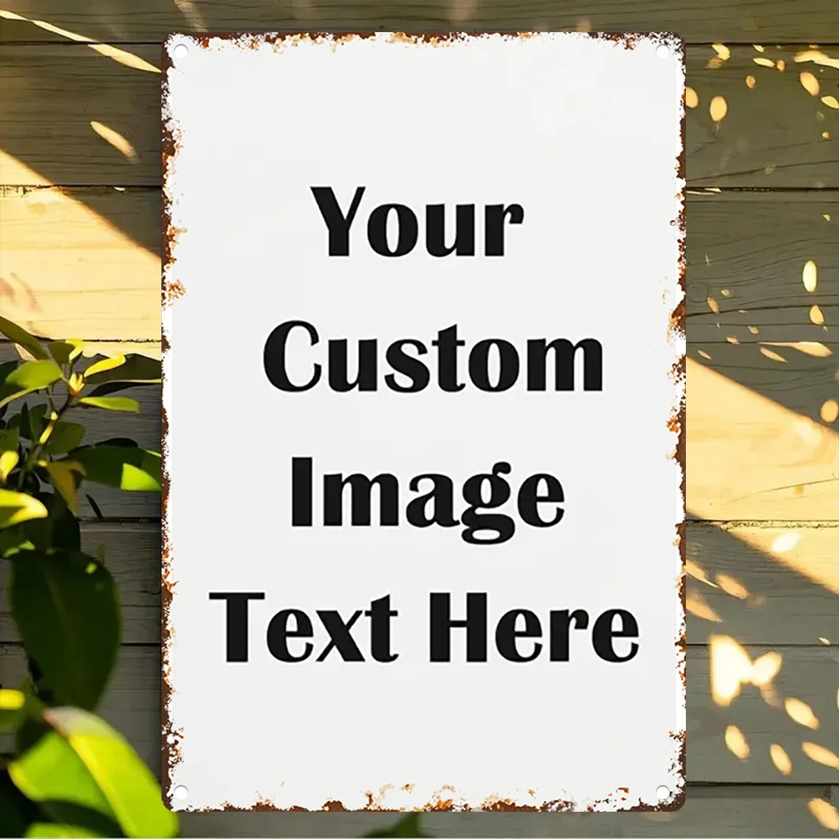 Custom Photo & Text Tin Sign - - Home Office Image recension och pris