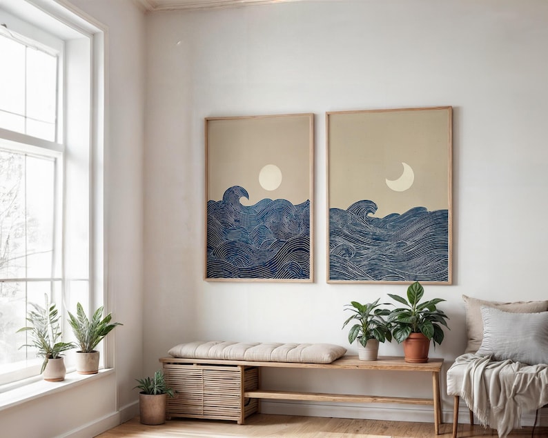 2pcs Japandi Minimalist Moon C - Home Office Japandi recension och pris