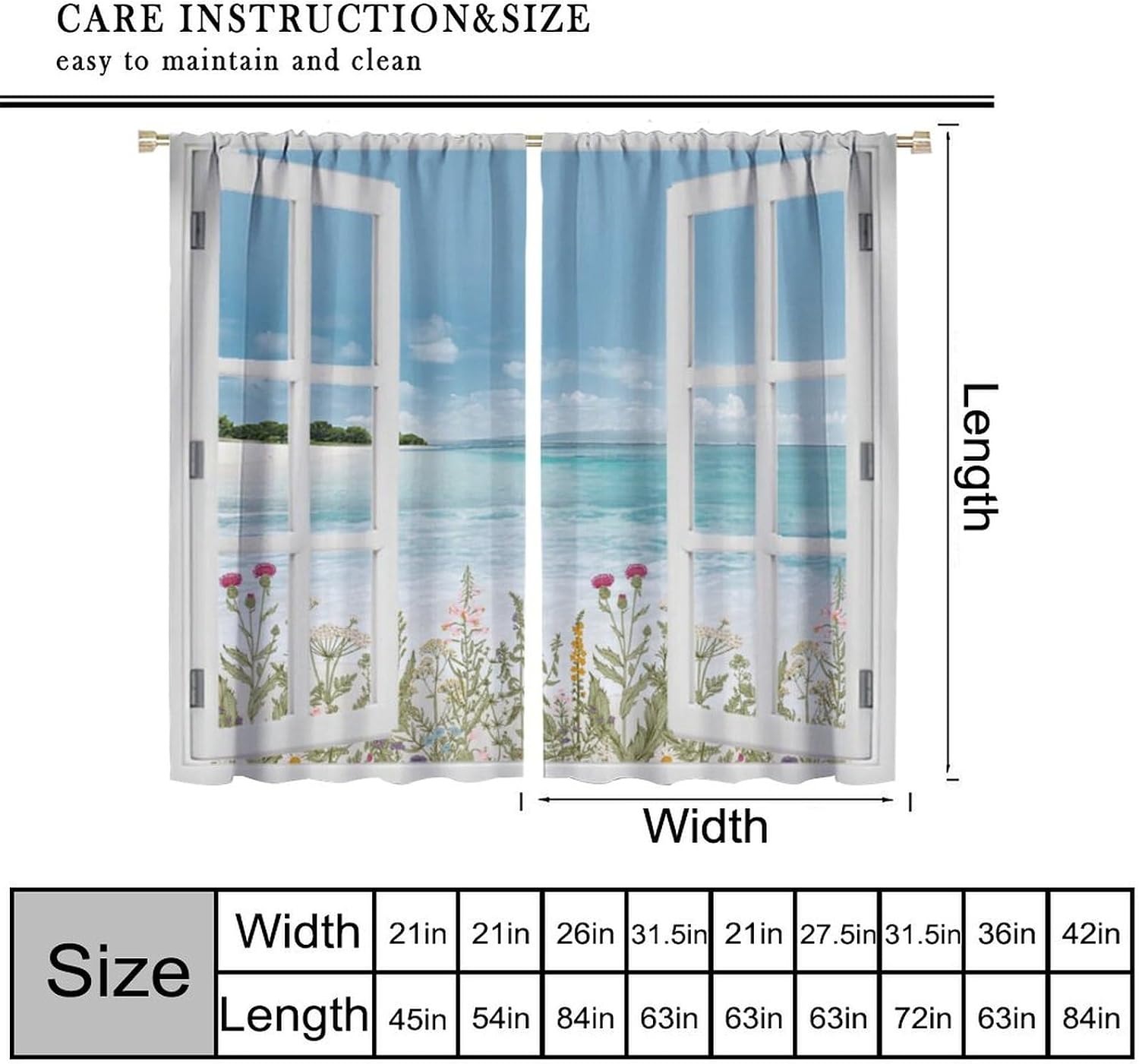 Polyester Tropical Coastal Bea - Home Office With View recension och pris