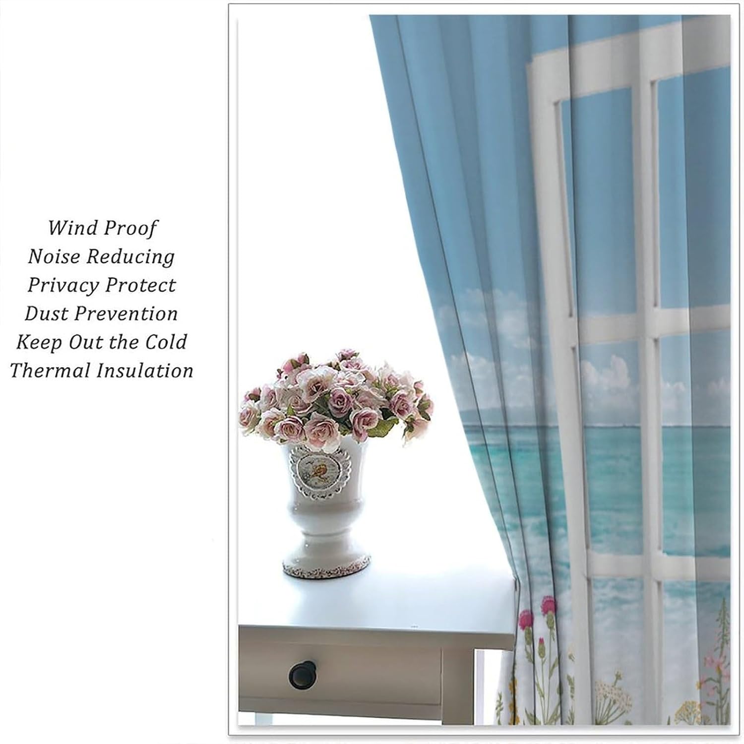 Polyester Tropical Coastal Bea - Home Office With View recension och pris