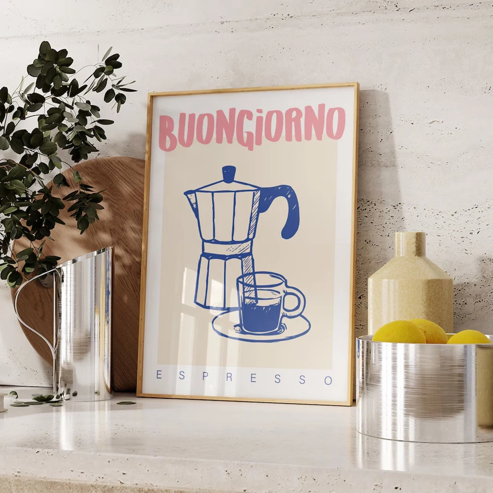 Modern Coffee Espresso Wall Ar - Home Office Kitchen recension och pris