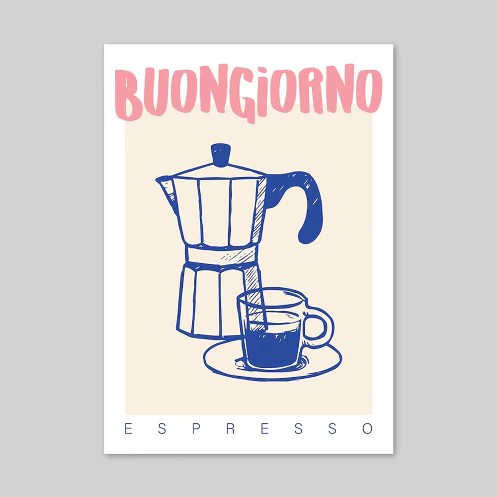 Modern Coffee Espresso Wall Ar - Home Office Kitchen recension och pris