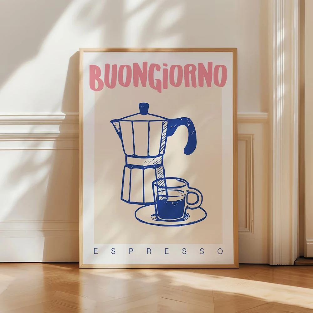 Modern Coffee Espresso Wall Ar - Home Office Kitchen recension och pris