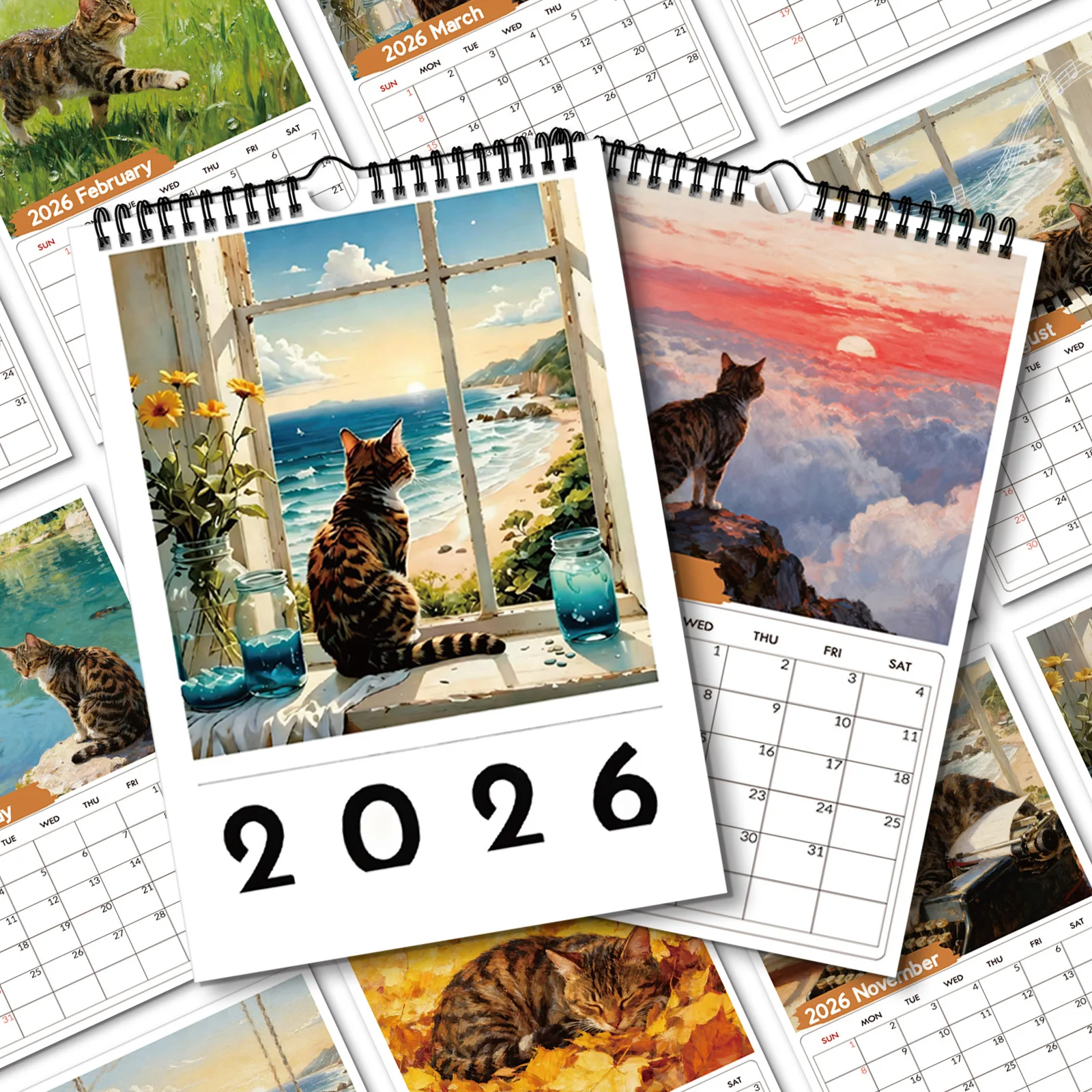 1PC 2026 Wall Calendar, Window - Home Office With View recension och pris