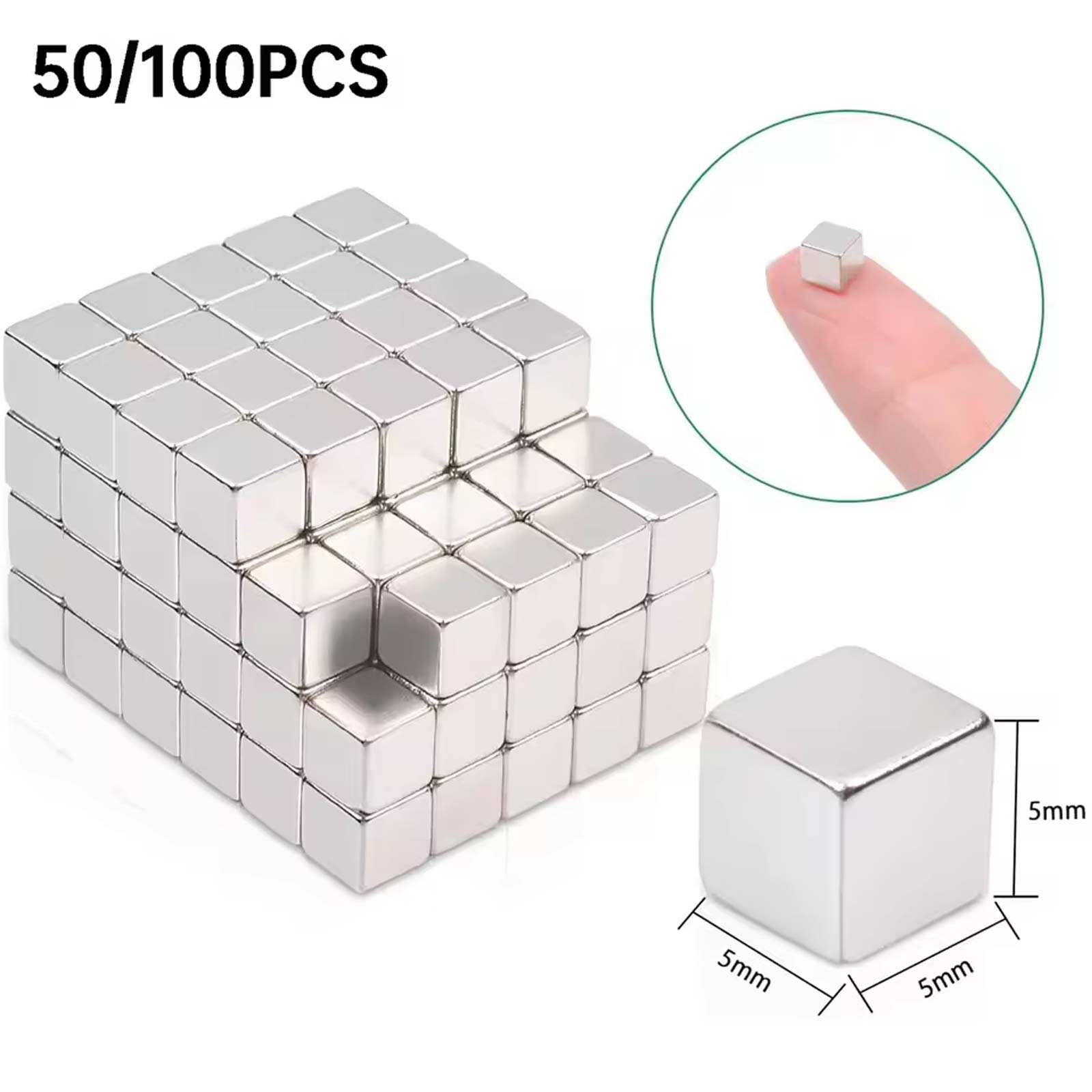 50/100 Pcs Small Square Magnet - Whiteboard Magnetic recension och pris
