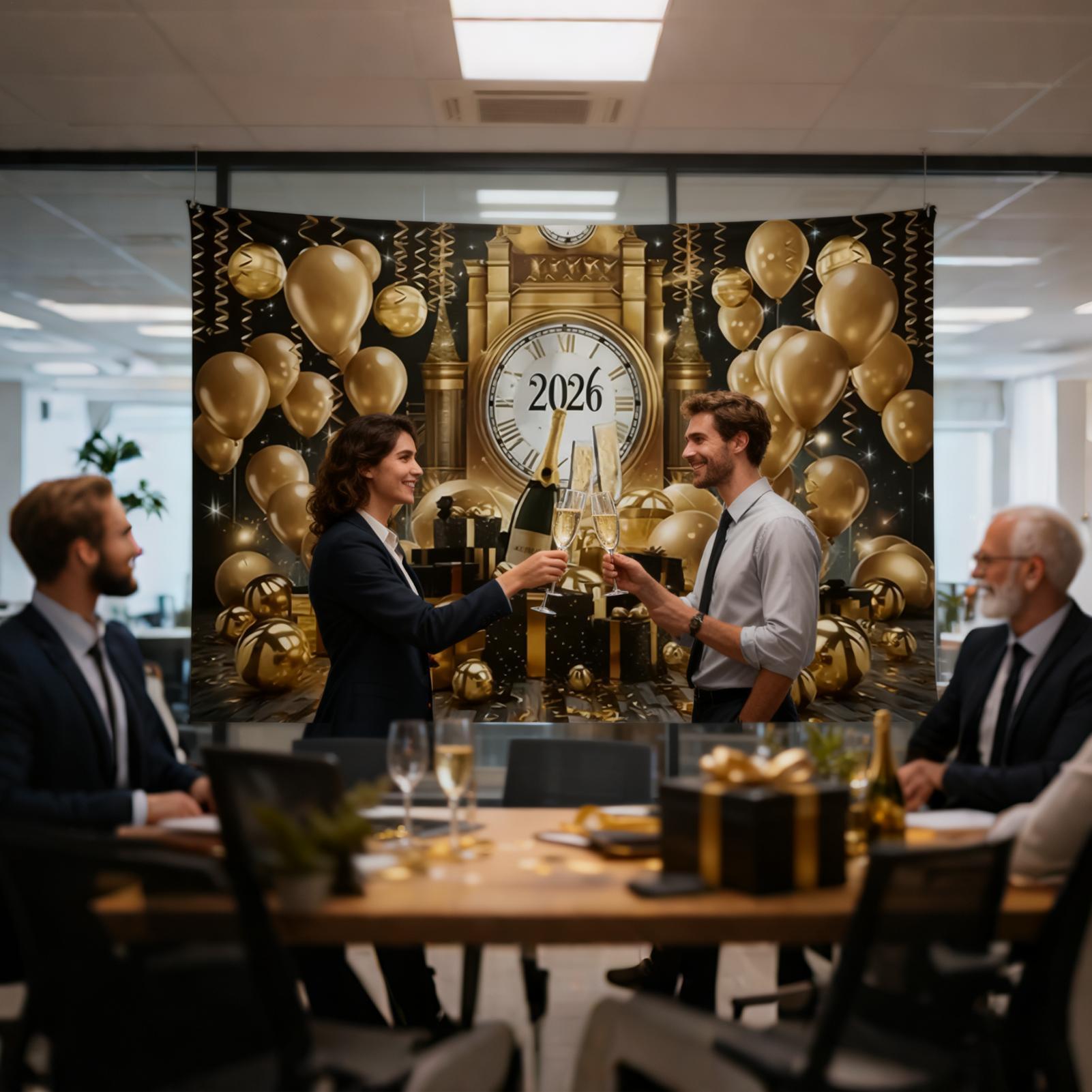 Happy New Year Banner 7x5 Ft 2 - Home Office Holidays 2026 recension och pris
