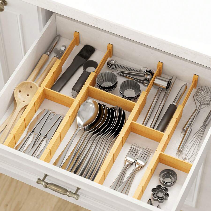 Bamboo Drawer Separators With  - Home Office Kitchen recension och pris