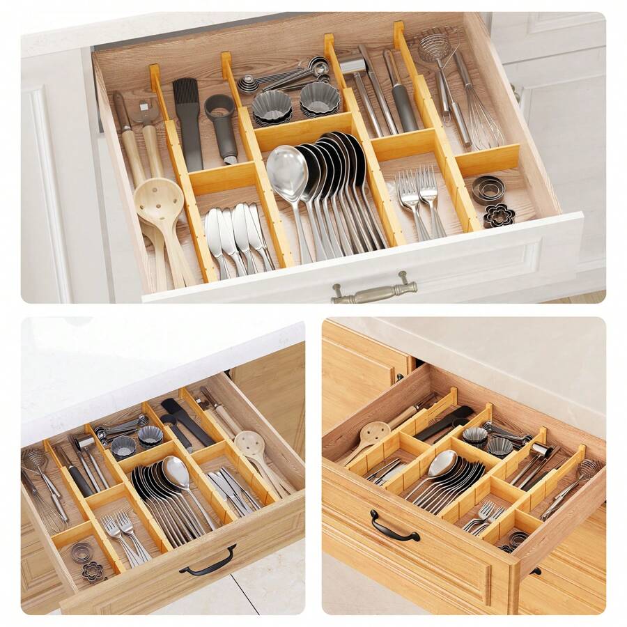 Bamboo Drawer Separators With  - Home Office Kitchen recension och pris