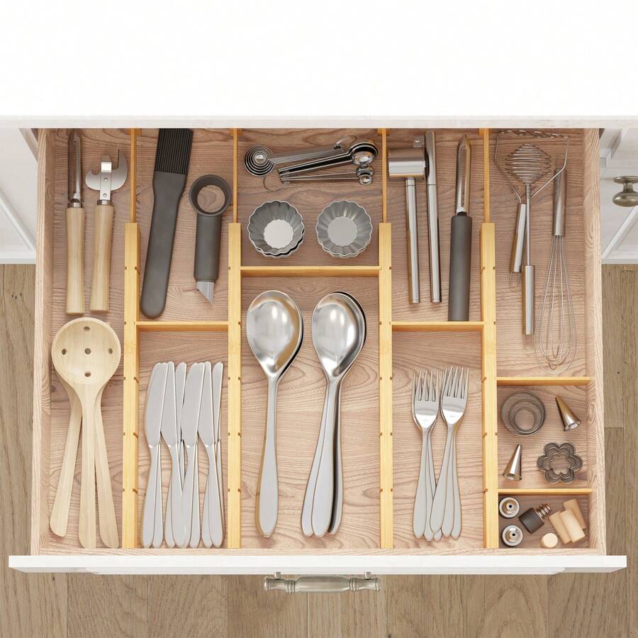 Bamboo Drawer Separators With  - Home Office Kitchen recension och pris