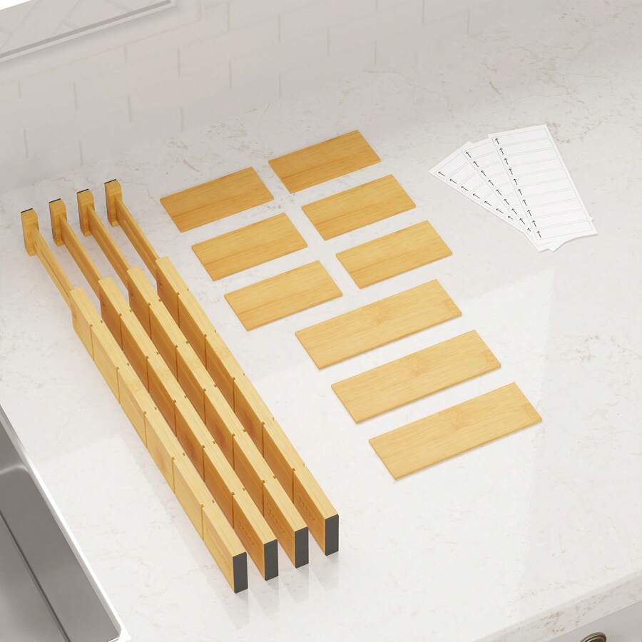 Bamboo Drawer Separators With  - Home Office Kitchen recension och pris