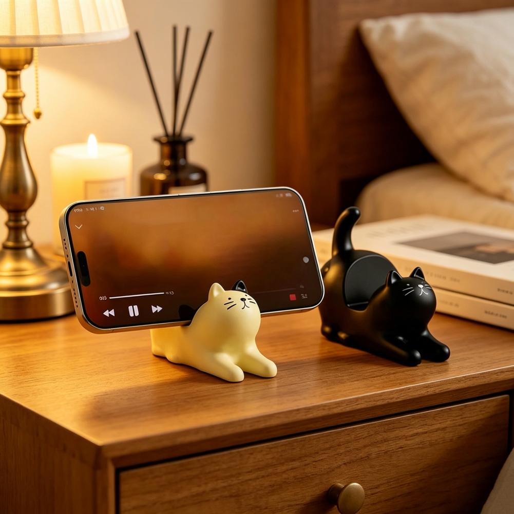 Weighted Phone Stand Cute Cat  - Home Office With View recension och pris