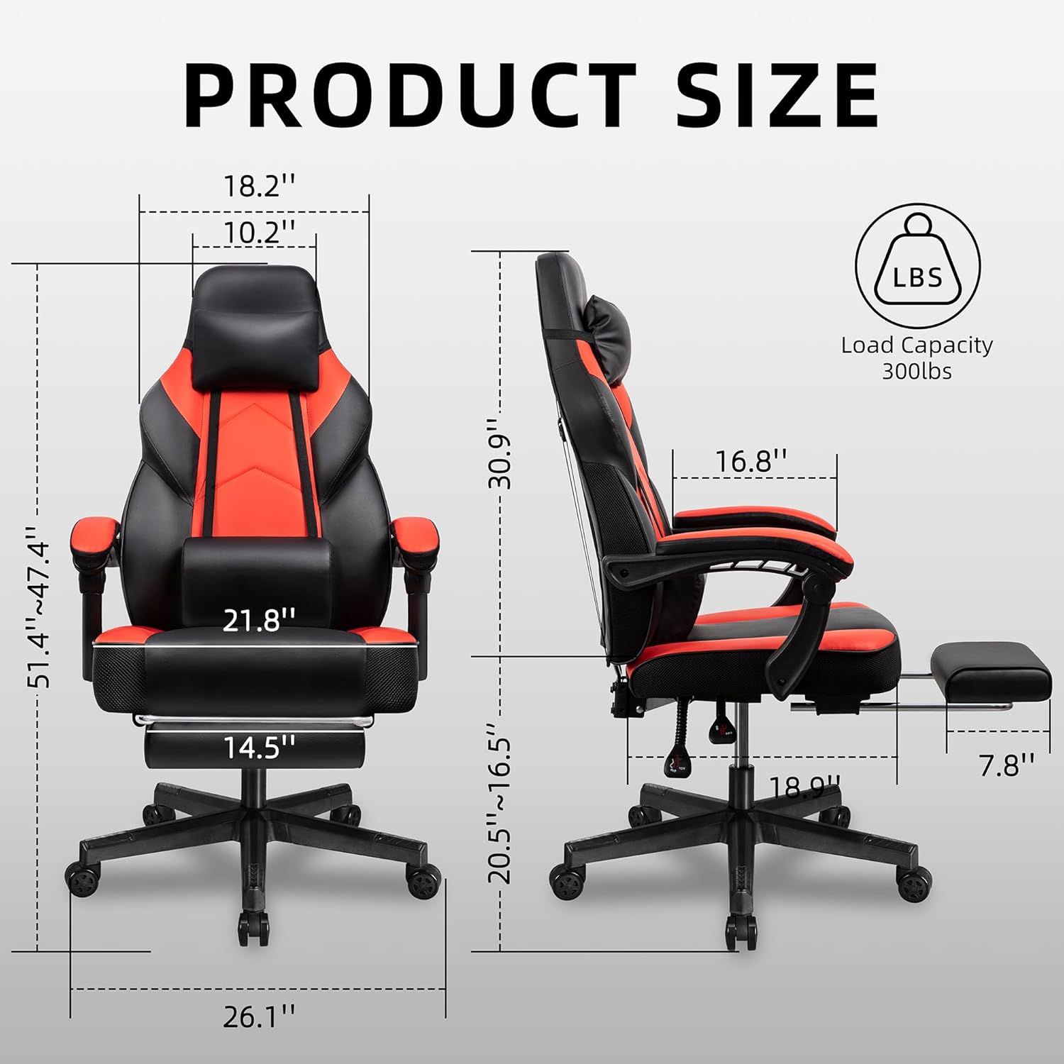 Gaming Chair with Footrest, Ma - Home Office Image recension och pris