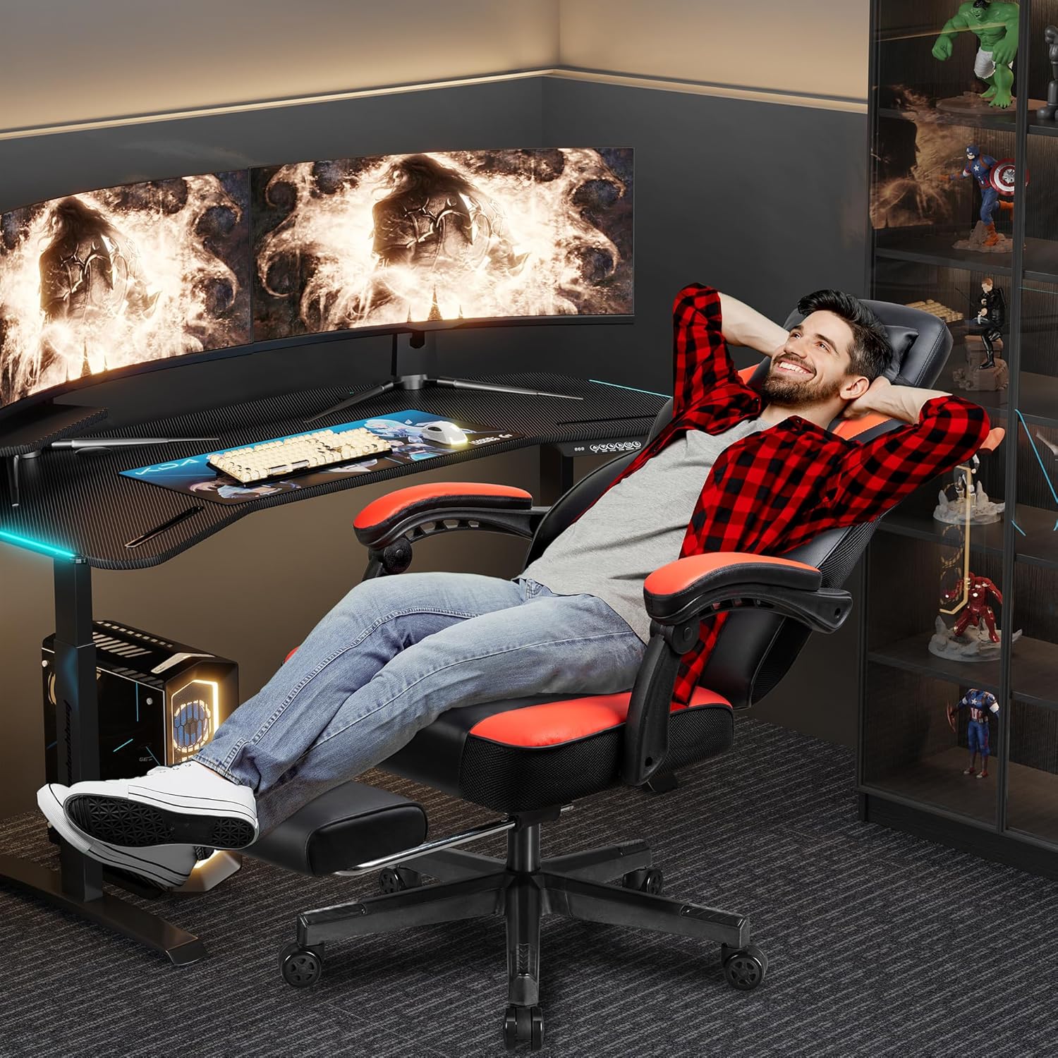 Gaming Chair with Footrest, Ma - Home Office Image recension och pris