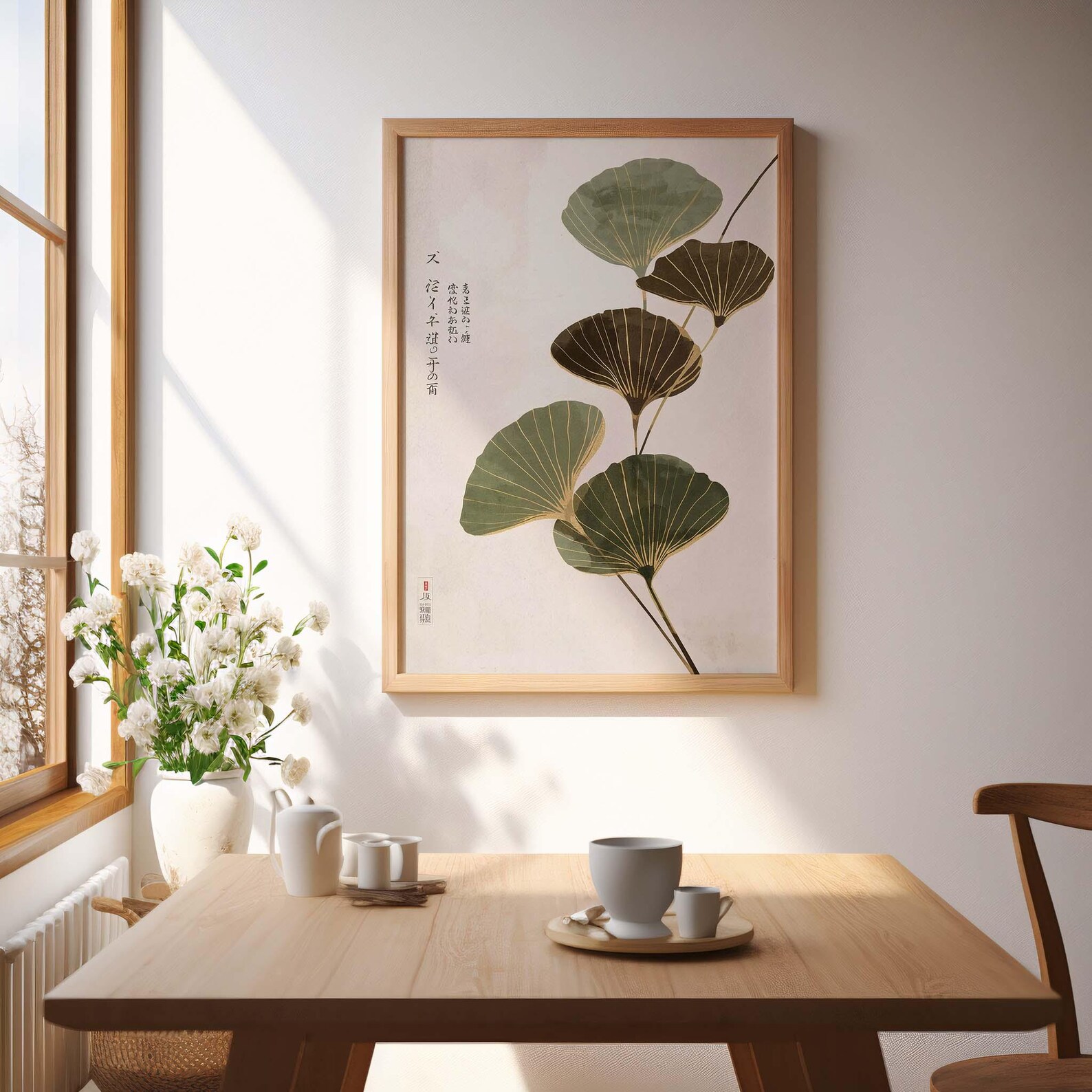 Japandi Neutral Lotus Leaf Can - Home Office Japandi recension och pris