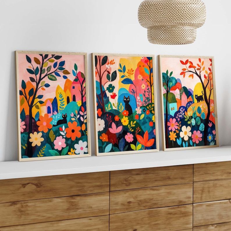 3pcs Modern Garden Black Cat W - Home Office Image recension och pris
