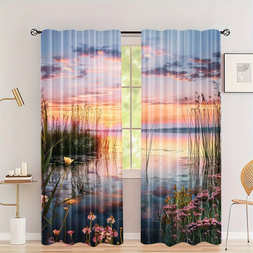 Aesthetic Sunset Nature Curtai - Home Office With View recension och pris