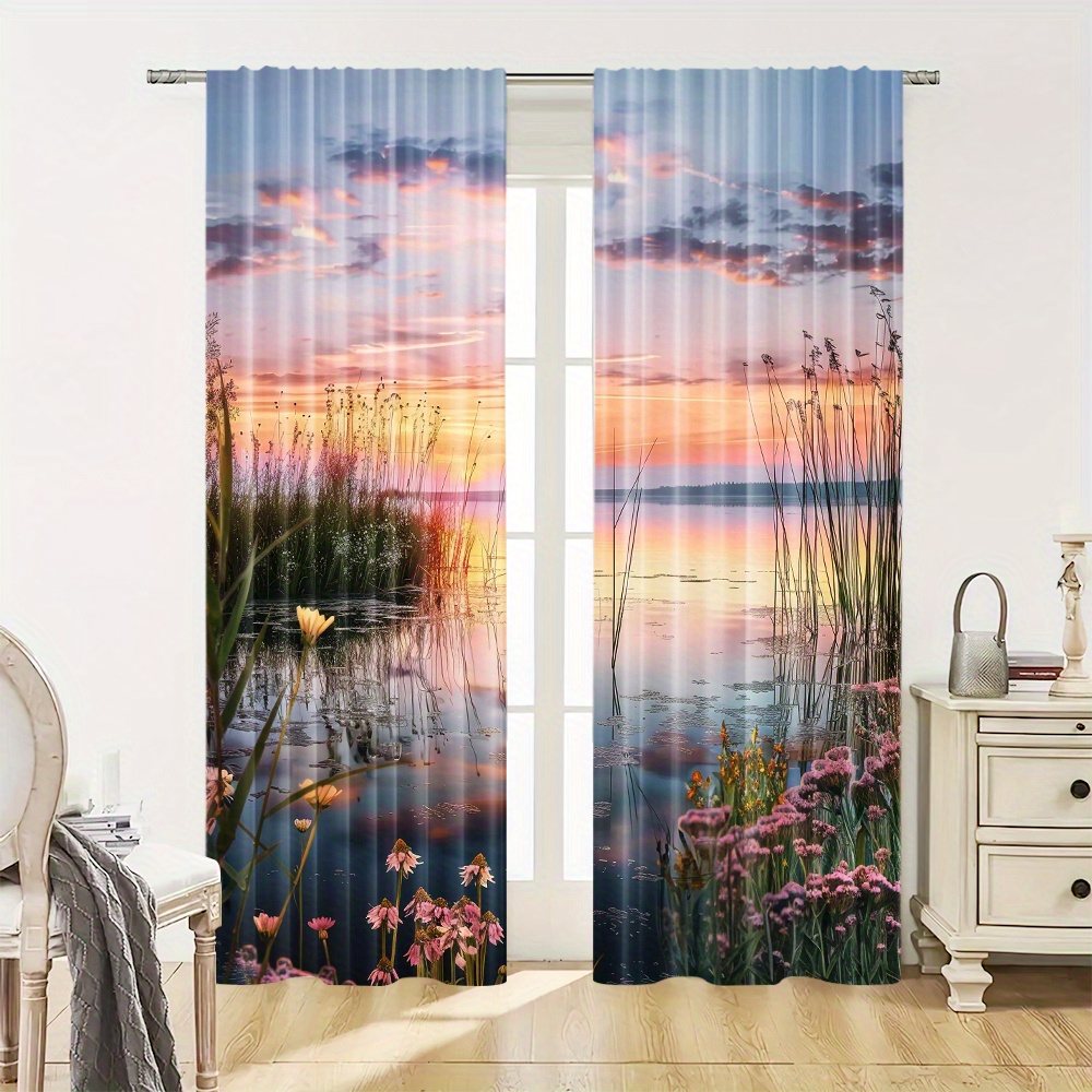 Aesthetic Sunset Nature Curtai - Home Office With View recension och pris