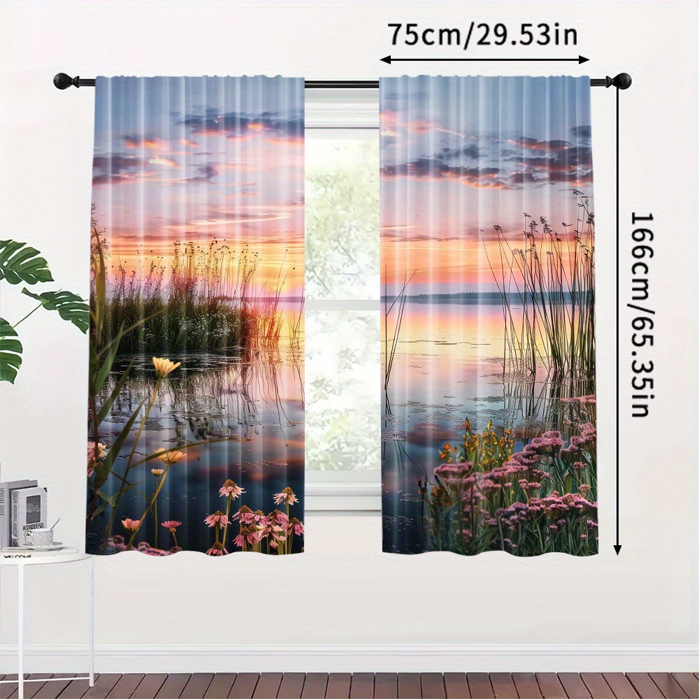 Aesthetic Sunset Nature Curtai - Home Office With View recension och pris