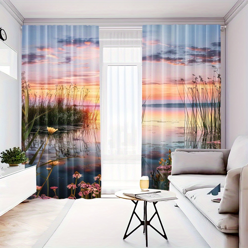 Aesthetic Sunset Nature Curtai - Home Office With View recension och pris