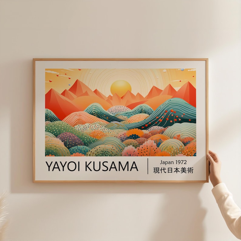 1pc Yayoi Kusama Abstract Land - Home Office Japandi recension och pris