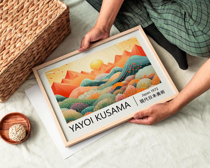 1pc Yayoi Kusama Abstract Land - Home Office Japandi recension och pris