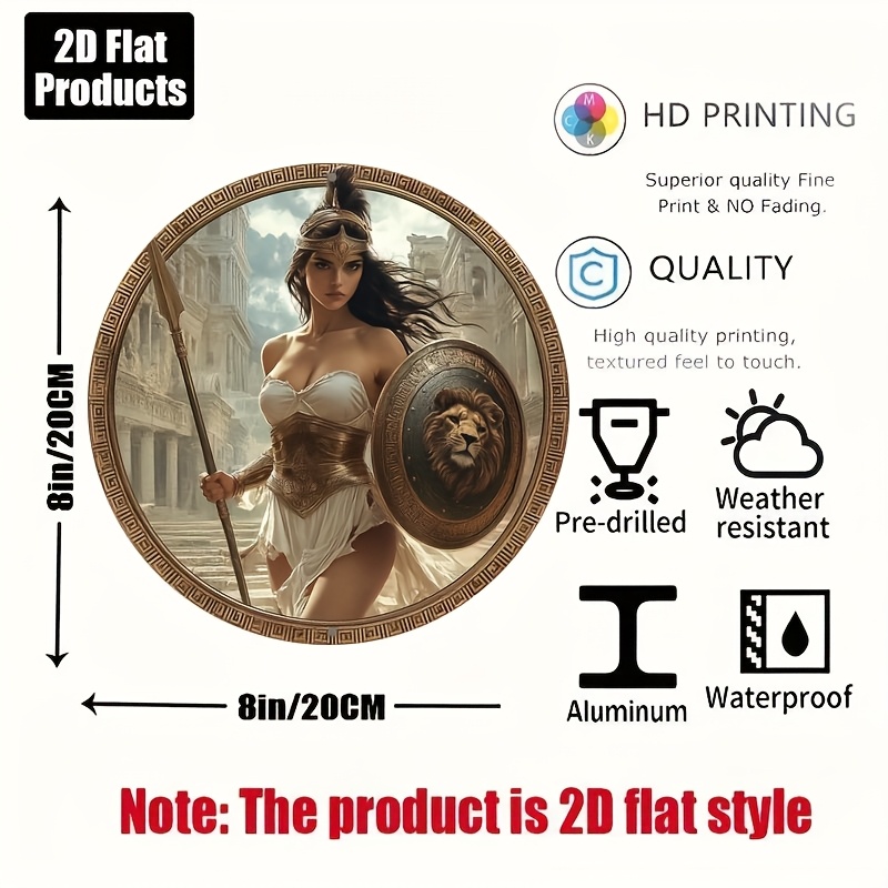 Vintage Greek Warrior Round Al - Home Office Kitchen recension och pris
