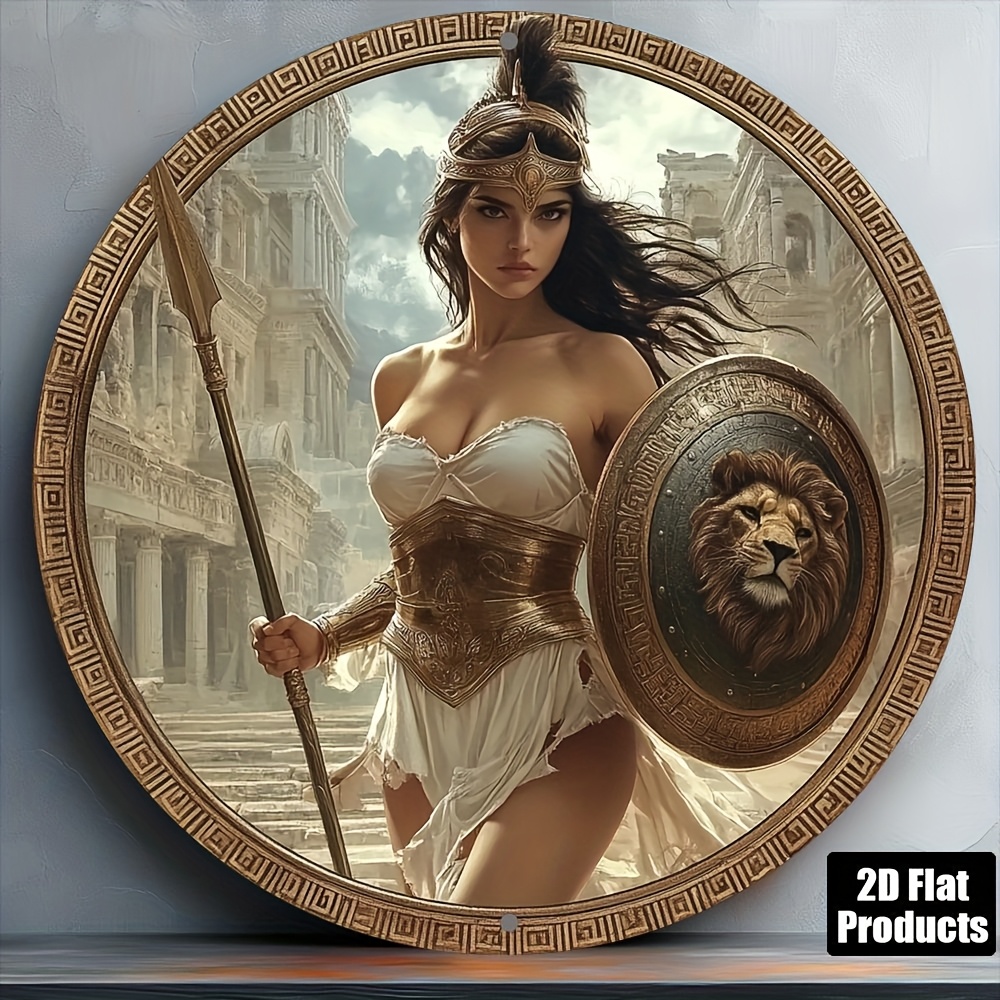 Vintage Greek Warrior Round Al - Home Office Kitchen recension och pris