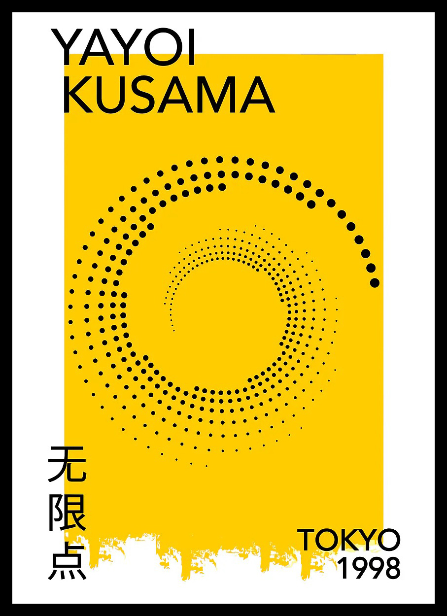 Japanese Yayoi Kusama Abstract - Home Office Japandi recension och pris