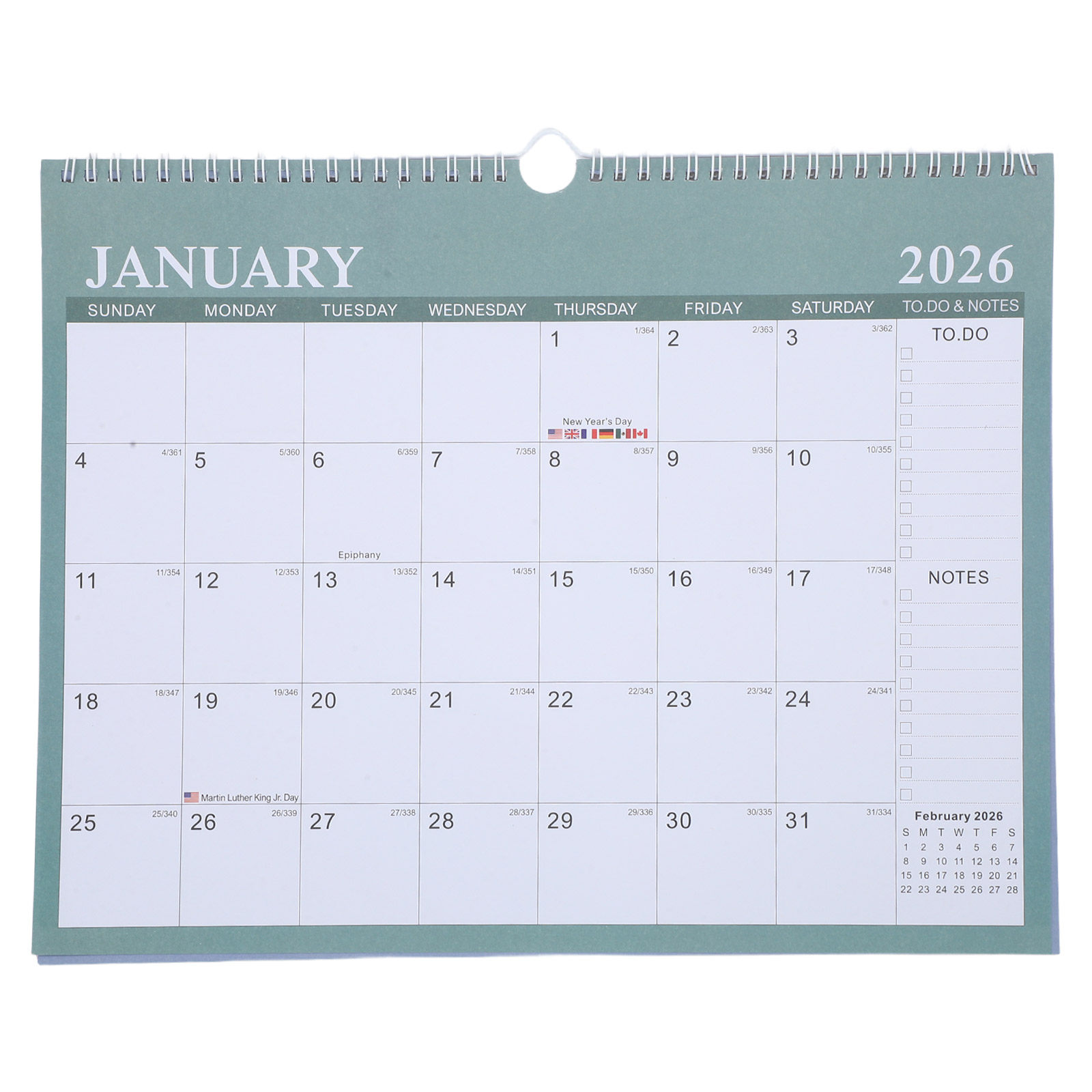 2026 1-2027 6 Large Hanging Mo - Home Office Holidays 2026 recension och pris