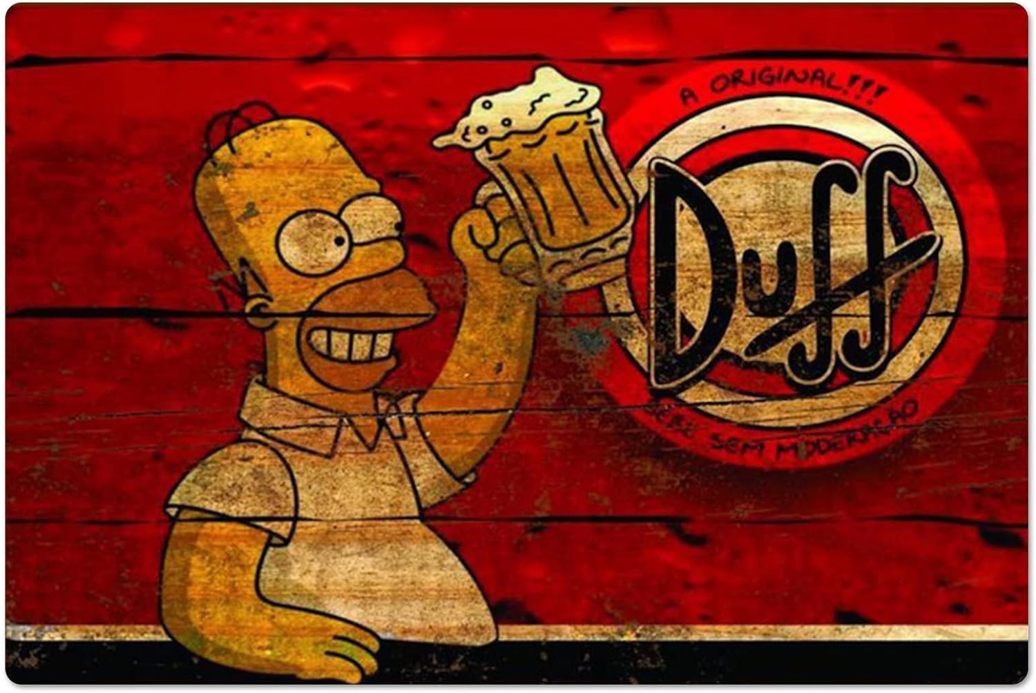 Retro Metal Poster Homer Duff  - Home Office Kitchen recension och pris