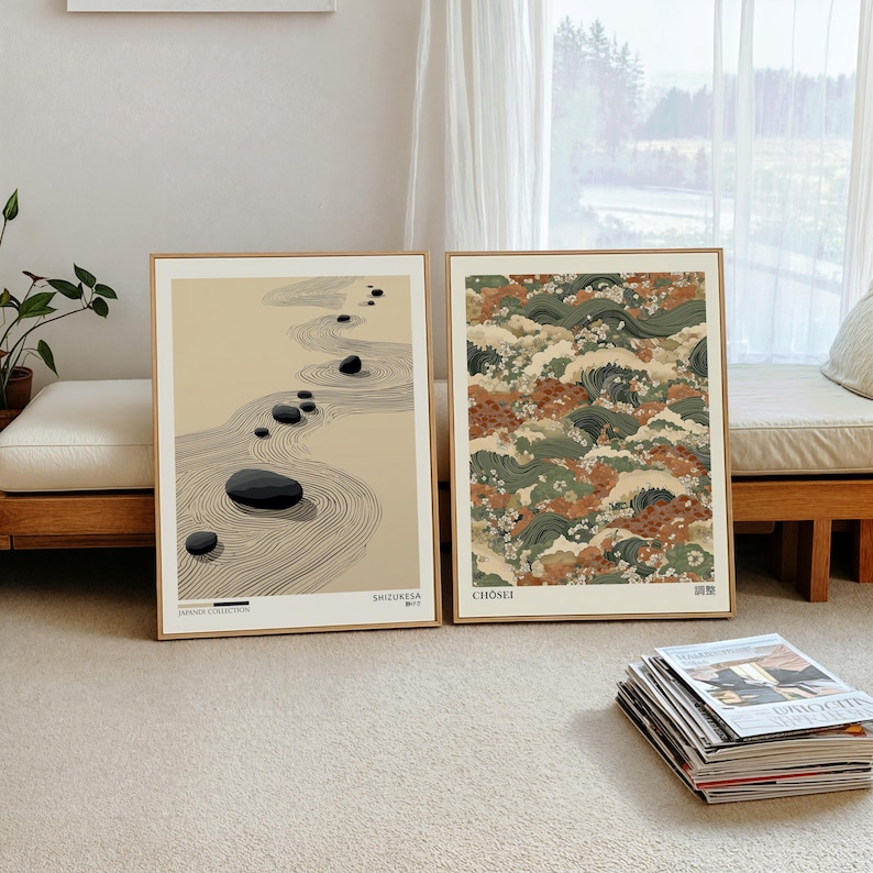 2pcs Japandi Zen Canvas Wall A - Home Office Japandi recension och pris