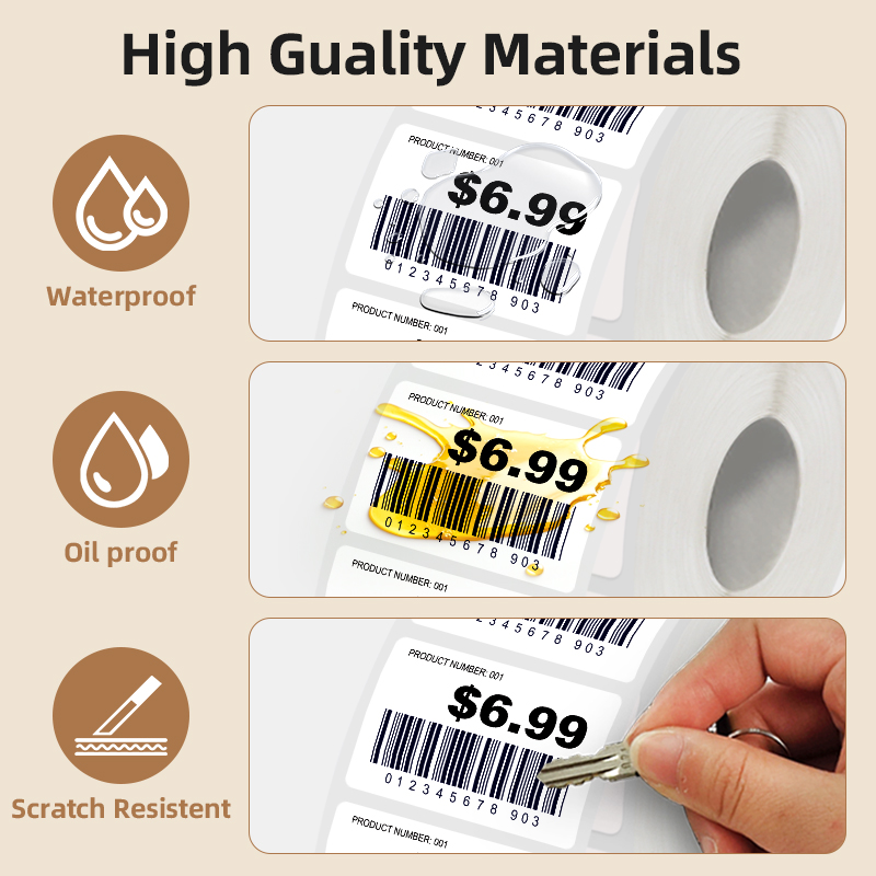 5 Rolls of White Label Sticker - Home Office Printer recension och pris