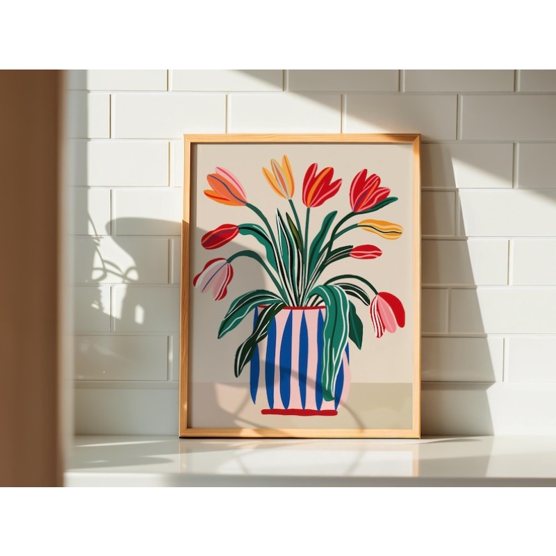 2pcs Tulip Flowers Canvas Wall - Home Office Image recension och pris