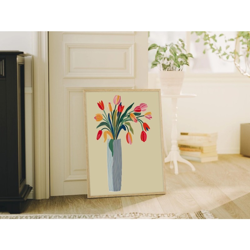 2pcs Tulip Flowers Canvas Wall - Home Office Image recension och pris