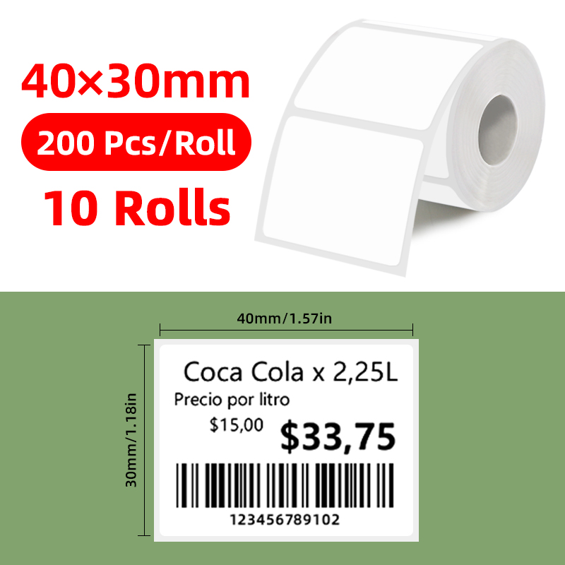 10 Rolls of White Thermal Labe - Home Office Printer recension och pris