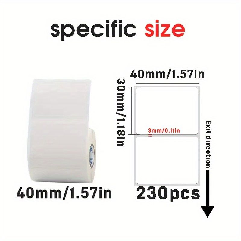6 Rolls 40x30mm Thermal Label  - Home Office Printer recension och pris
