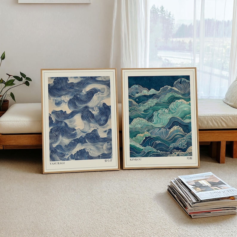 2pcs Japandi Sage Green and Bl - Home Office Japandi recension och pris