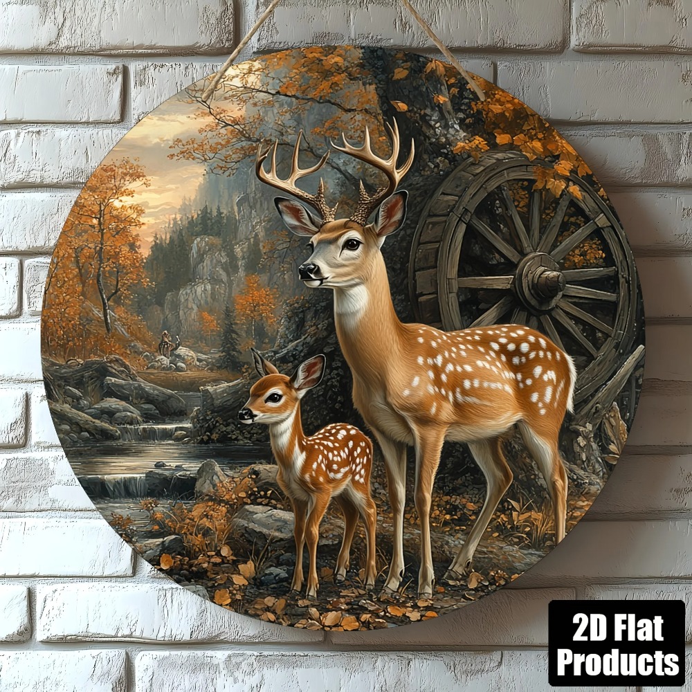 2026 8x8 Rustic Deer Wooden Wa - Home Office Holidays 2026 recension och pris