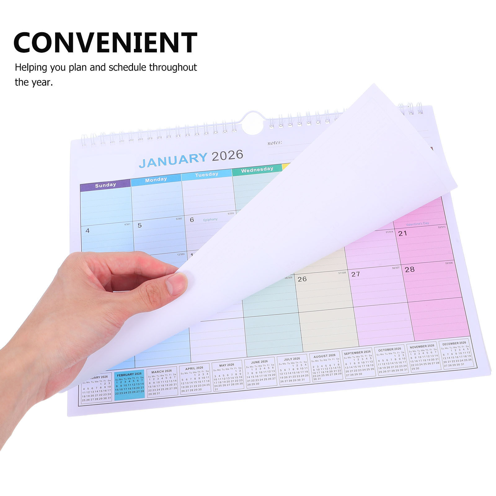 Wall Calendar 2026 2027 Hangin - Home Office Holidays 2026 recension och pris