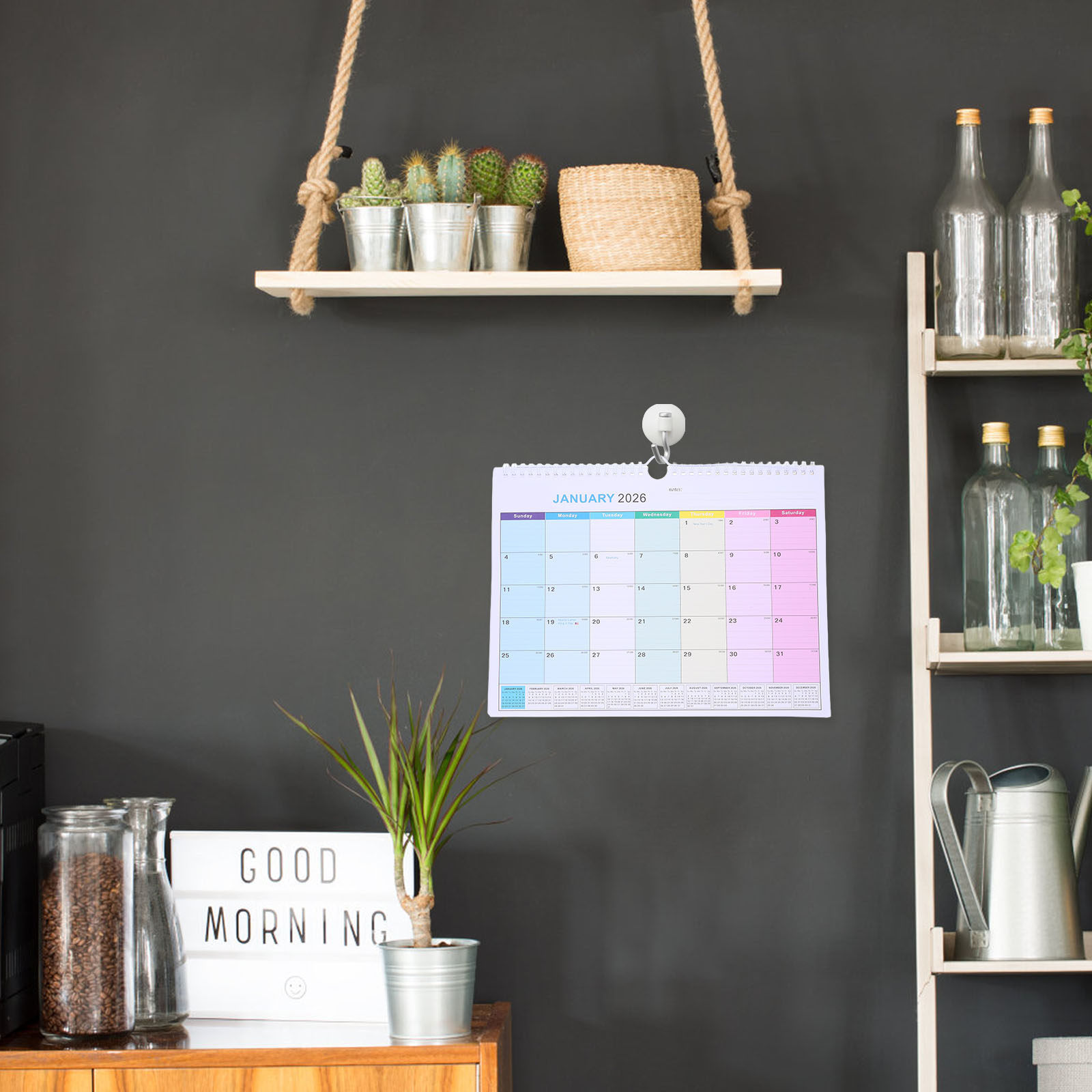 Wall Calendar 2026 2027 Hangin - Home Office Holidays 2026 recension och pris
