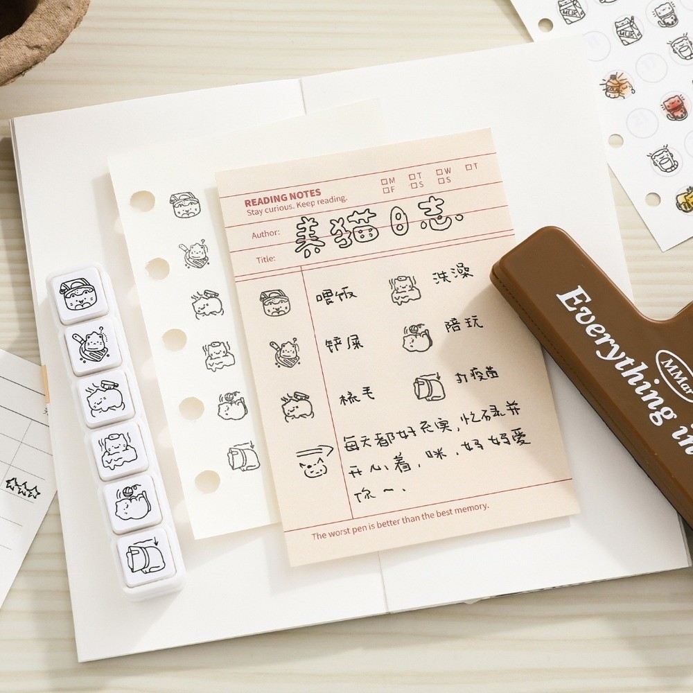 6pcs Cute Design Cat Emotion S - Whiteboard Magnetic recension och pris